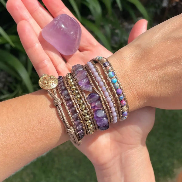 Pulsera Alma Violeta - Amatista Natural