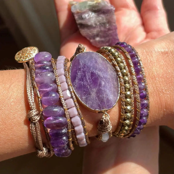 Pulsera Aurora - Amatista y Hematita