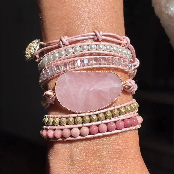 Pulsera Cielo de Sueños - Cuarzo Rosa