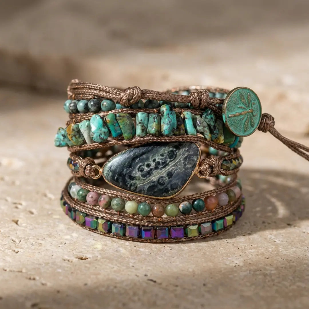 Pulsera Claridad Interior - Turquesa Africana Sahara