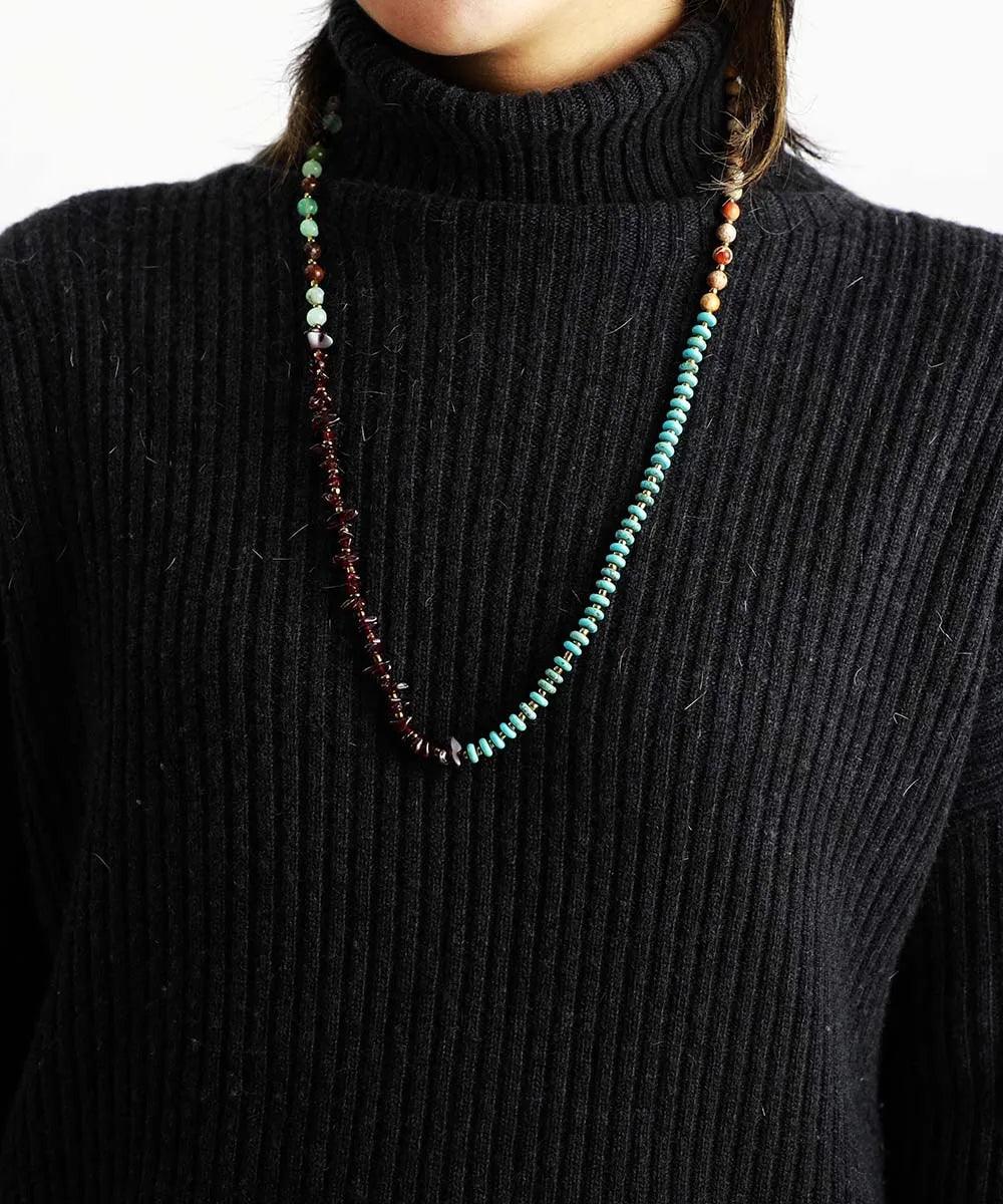 Pulsera Con Cuentas Turquesa Y Amatista Ajustable - Piedra Mistica